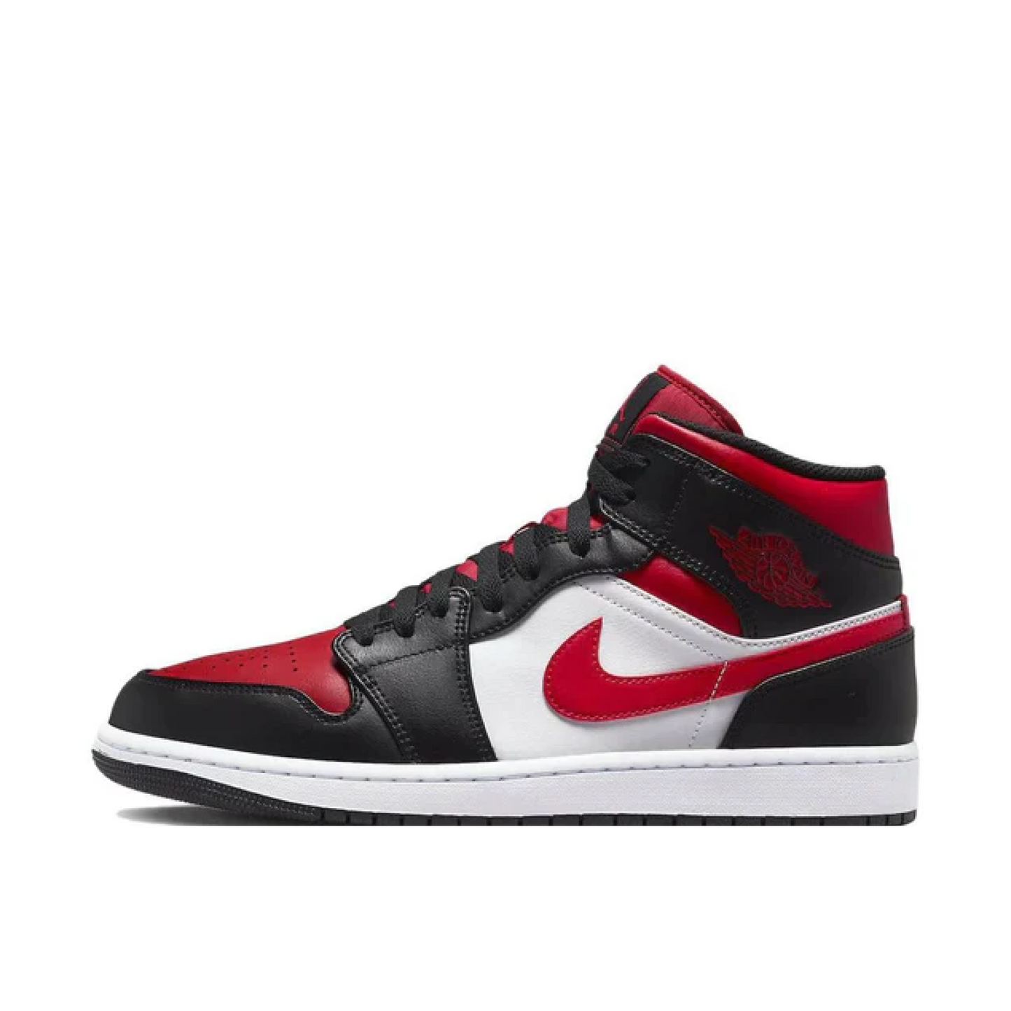 Air Jordan 1 Mid White Black Red (2022)