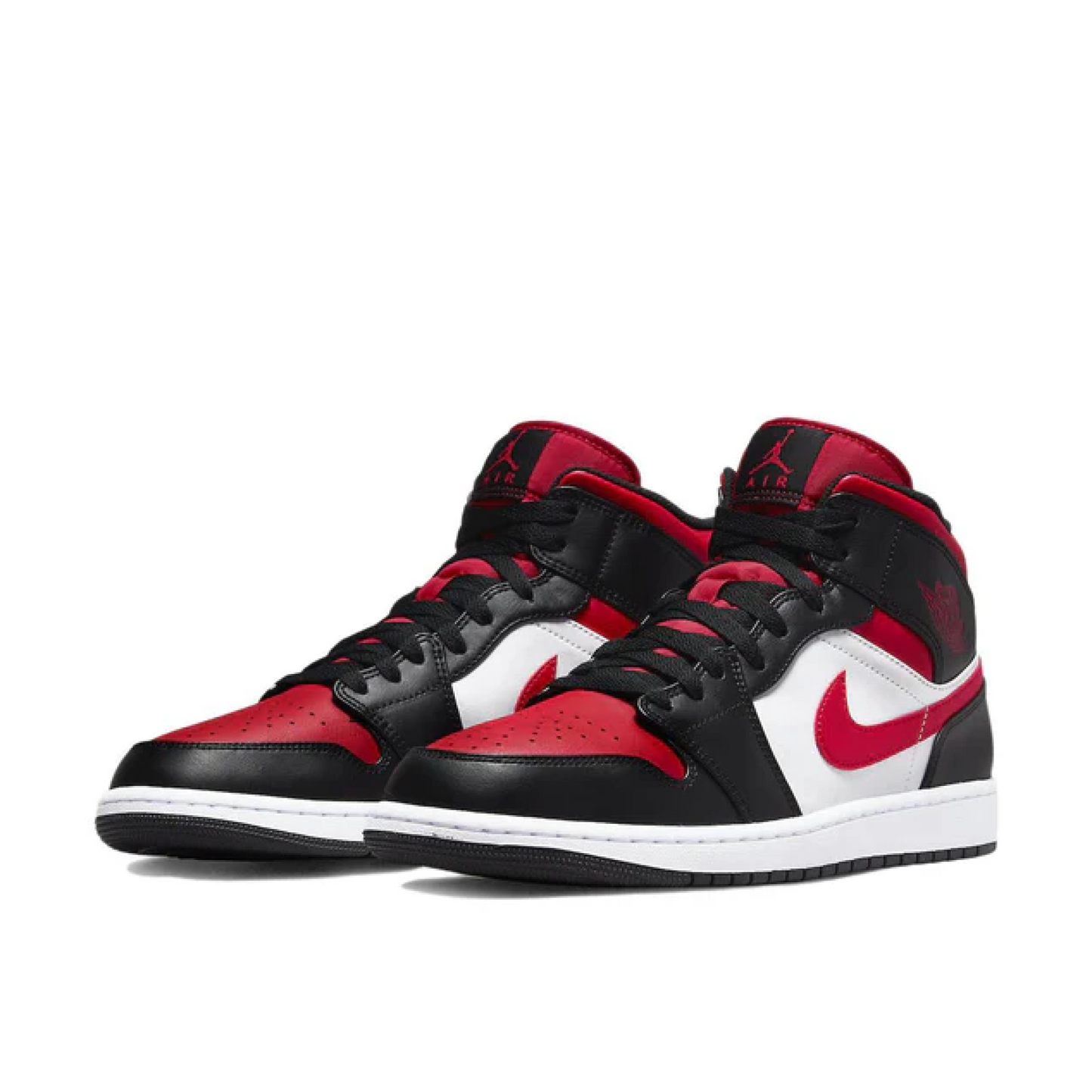 Air Jordan 1 Mid White Black Red (2022)