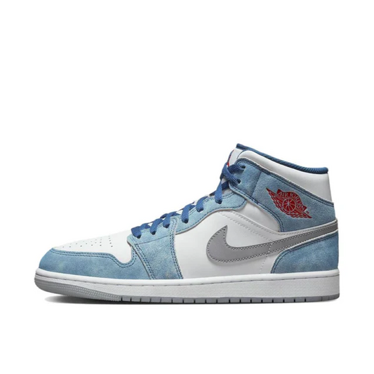 Air Jordan 1 Mid French Blue Fire Red