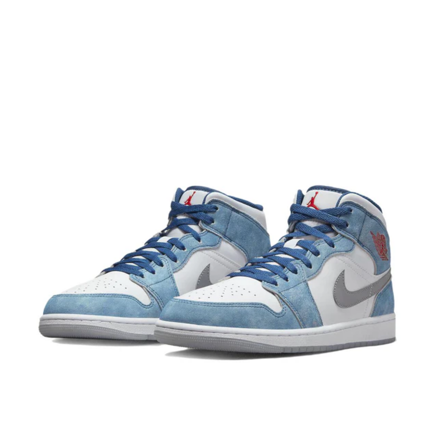 Air Jordan 1 Mid French Blue Fire Red
