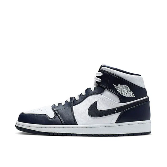 Air Jordan 1 Mid White Metallic Gold Obsidian