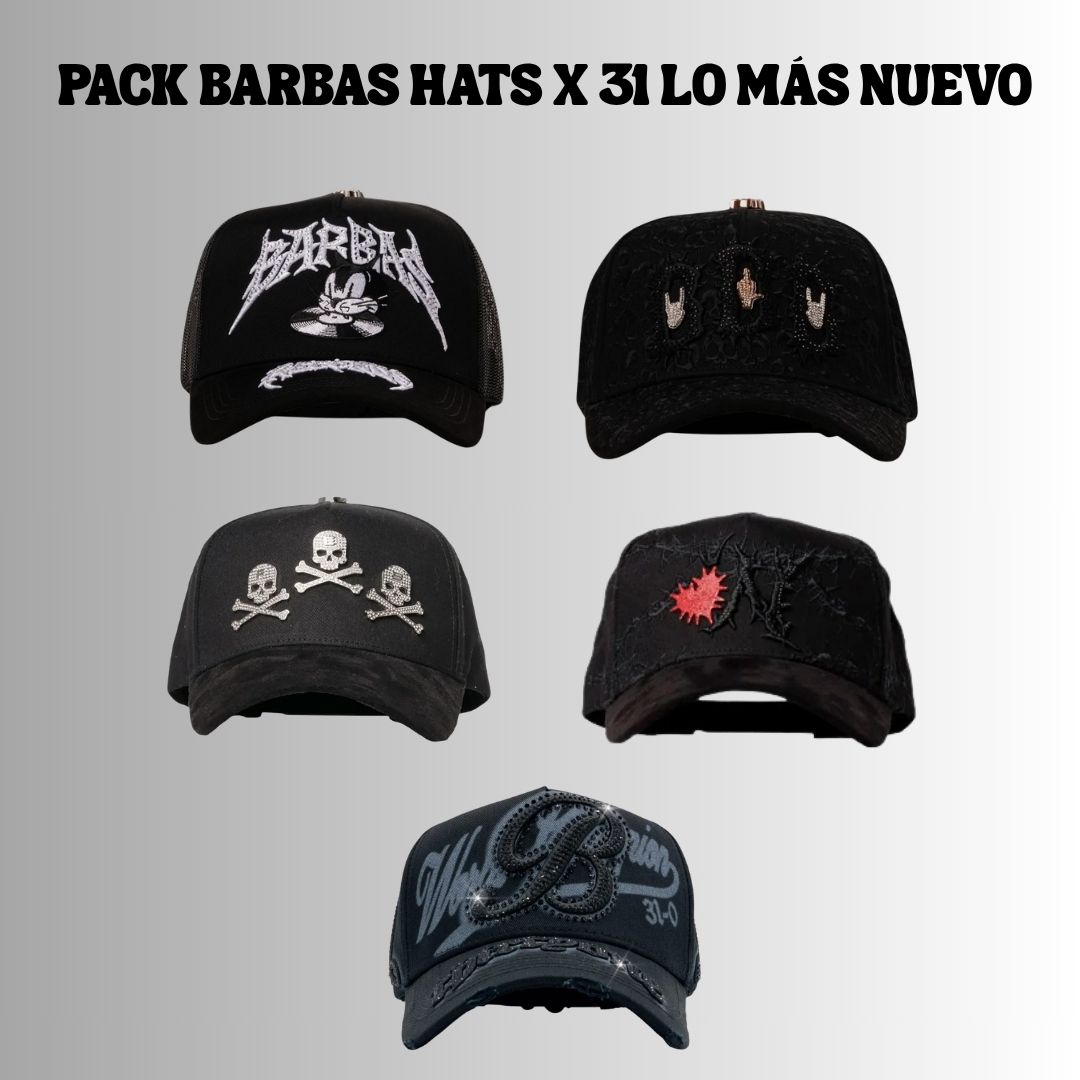 PACK BARBAS HATS X 31 HATS LO MAS NUEVO