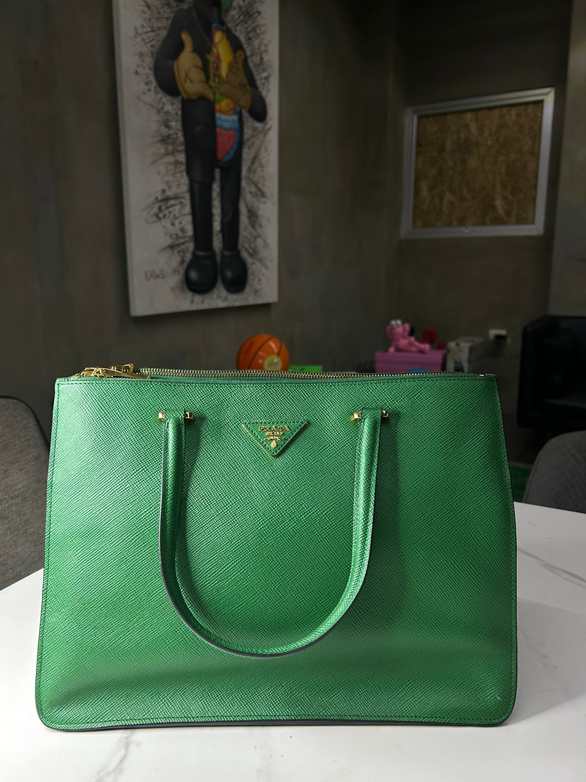 Prada Saffiano Cuir Bag Verde