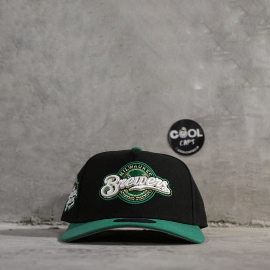GORRA NEW ERA BREWERS BLACK ADJUSTABLE