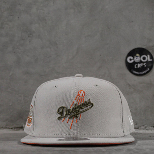 GORRA NEW ERA DODGERS GREY ORANGE ADJUSTABLE