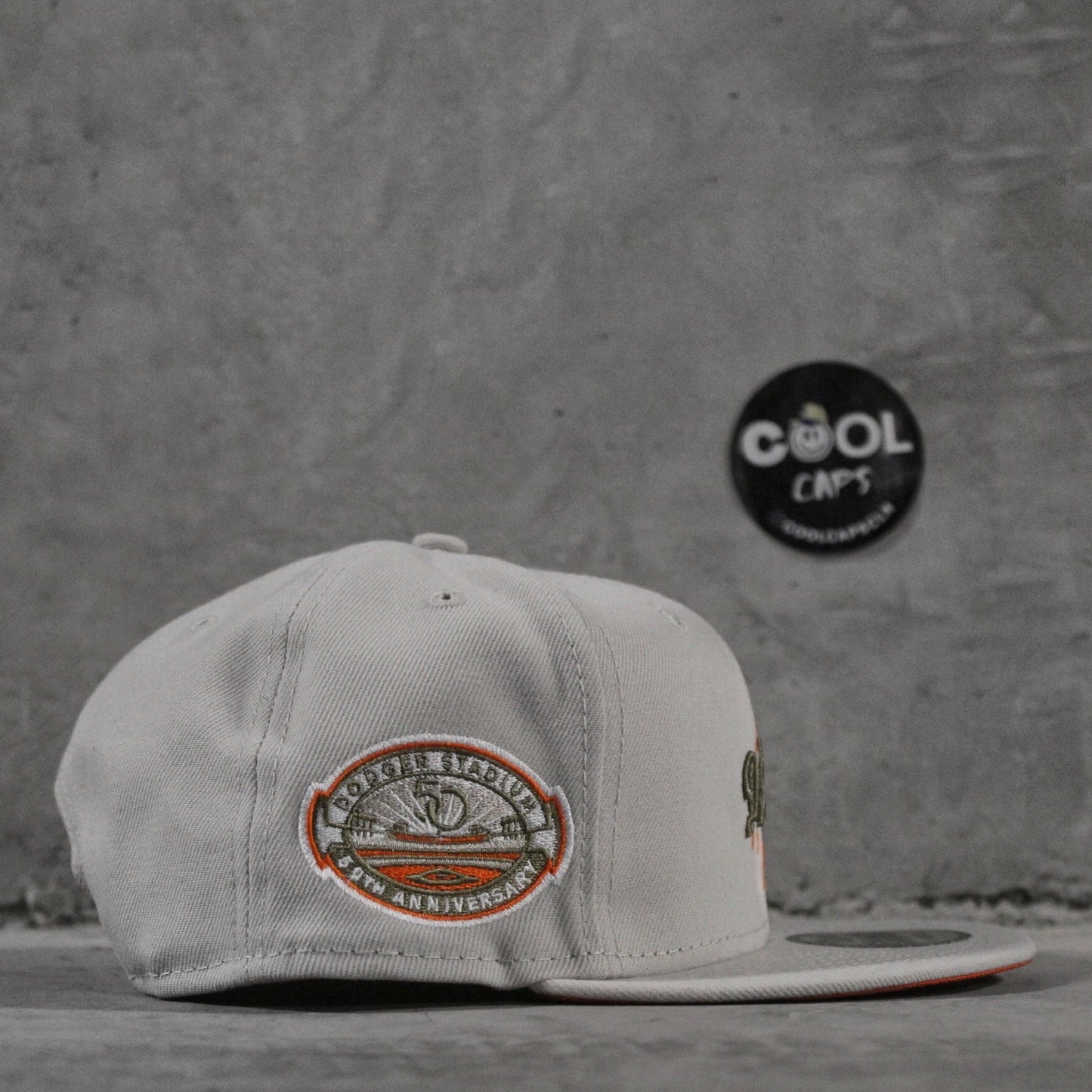 GORRA NEW ERA DODGERS GREY ORANGE ADJUSTABLE