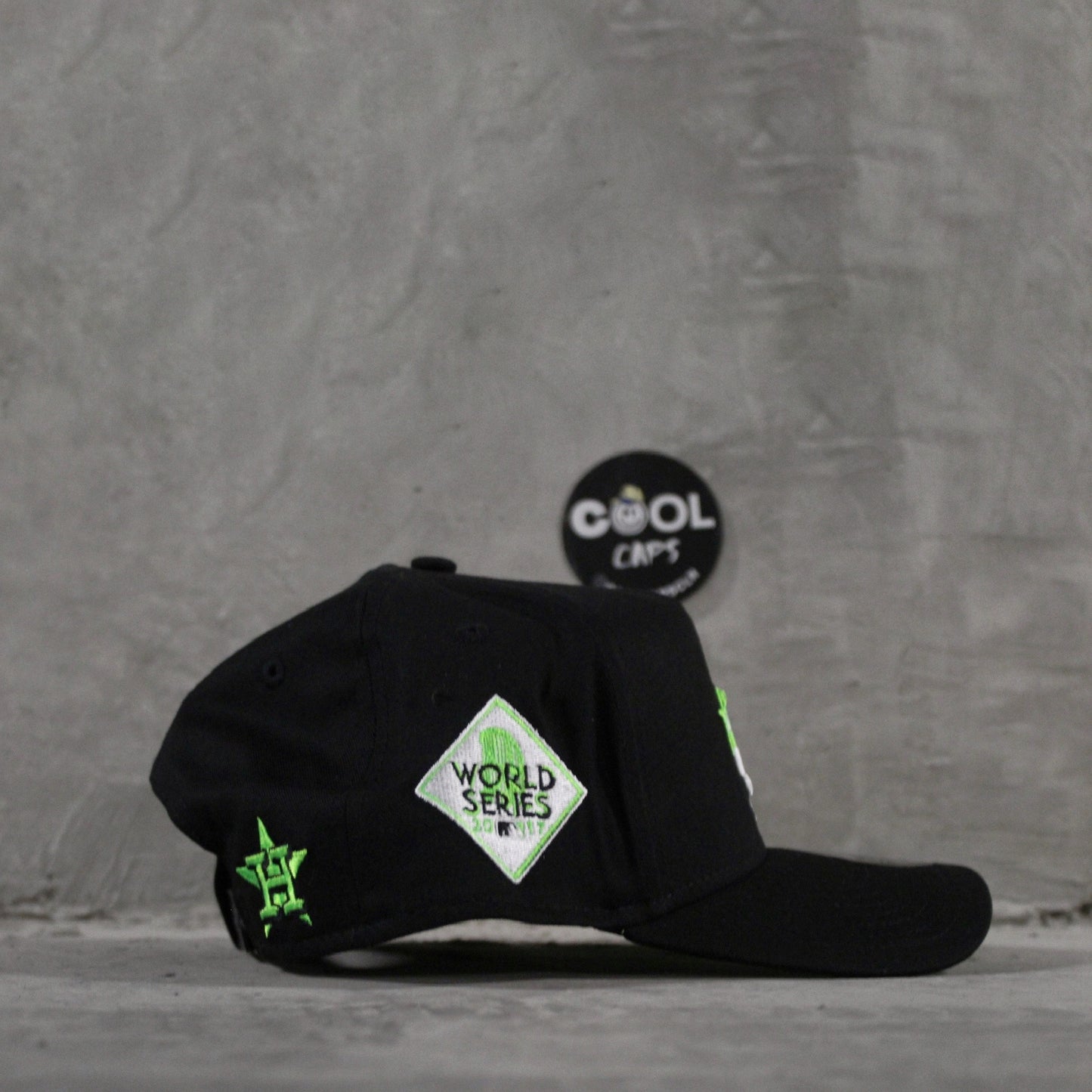 GORRA NEW ERA HOUSTON SLIME GREEN BLACK ADJUSTABLE