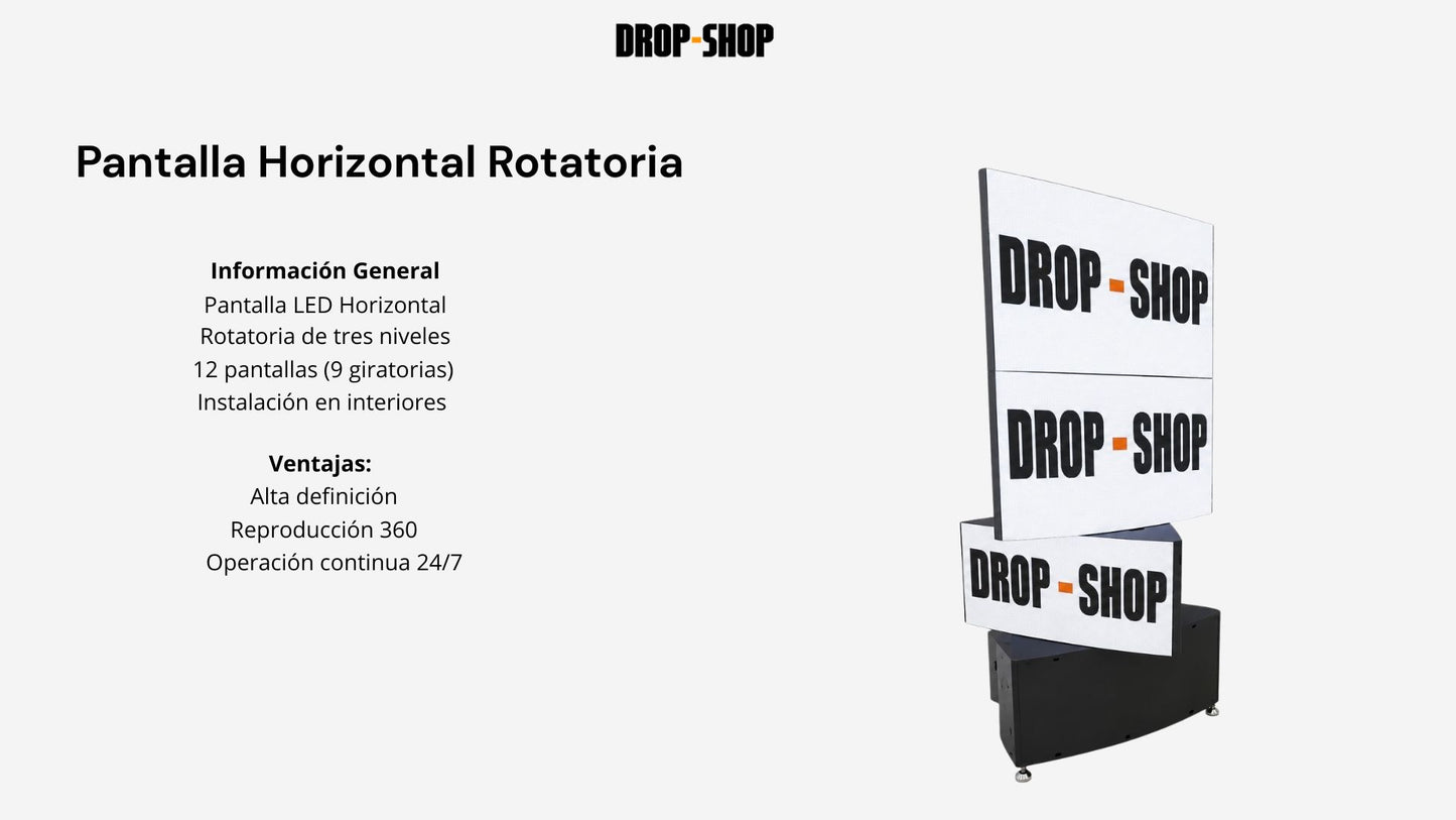 Pantalla LED Horizontal Rotatoria