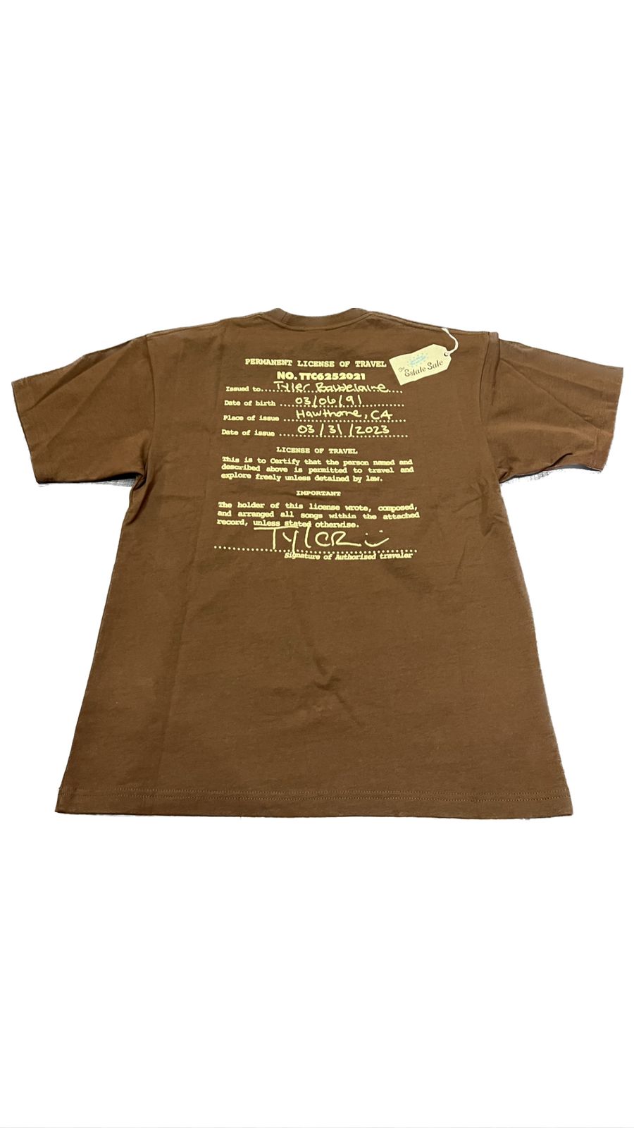 GOLF x TYLER Call Me If You Get Lost Tee Brown