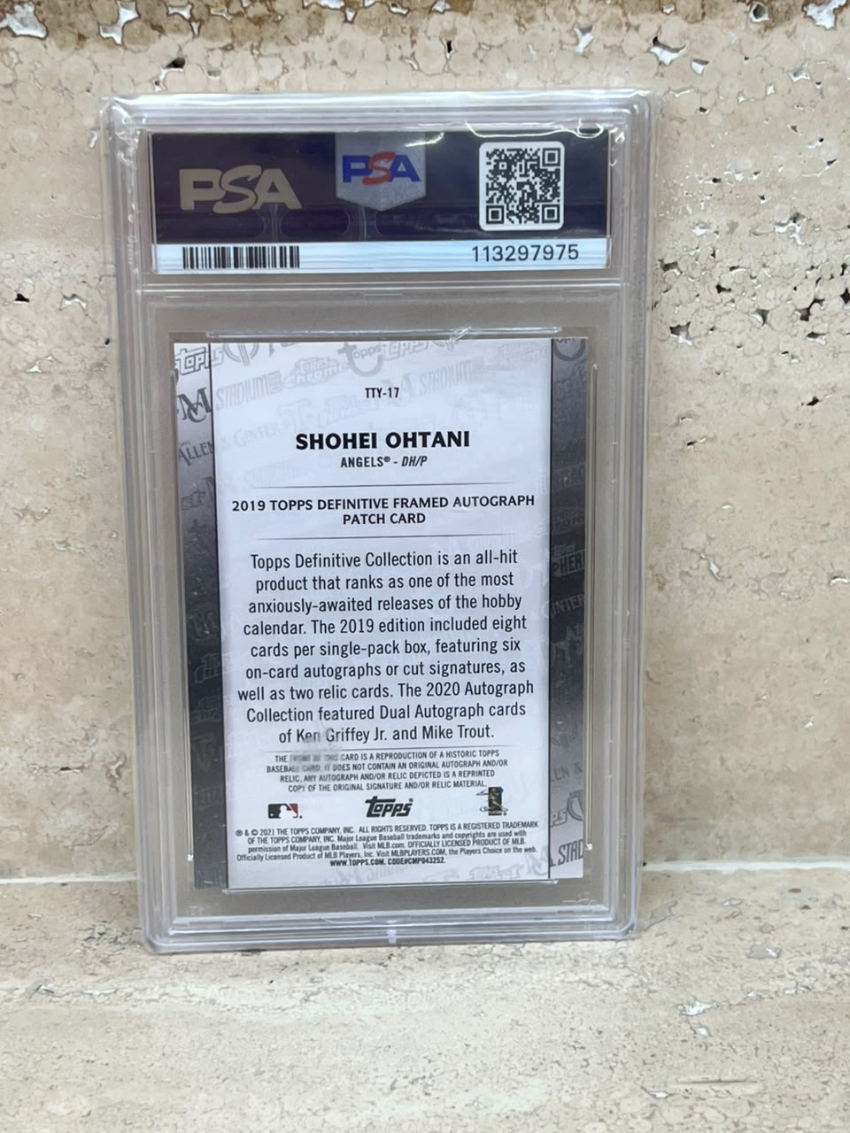 2021 Topps Through the Years Shohei Ohtani TTY-17 PSA 10 GEM MT