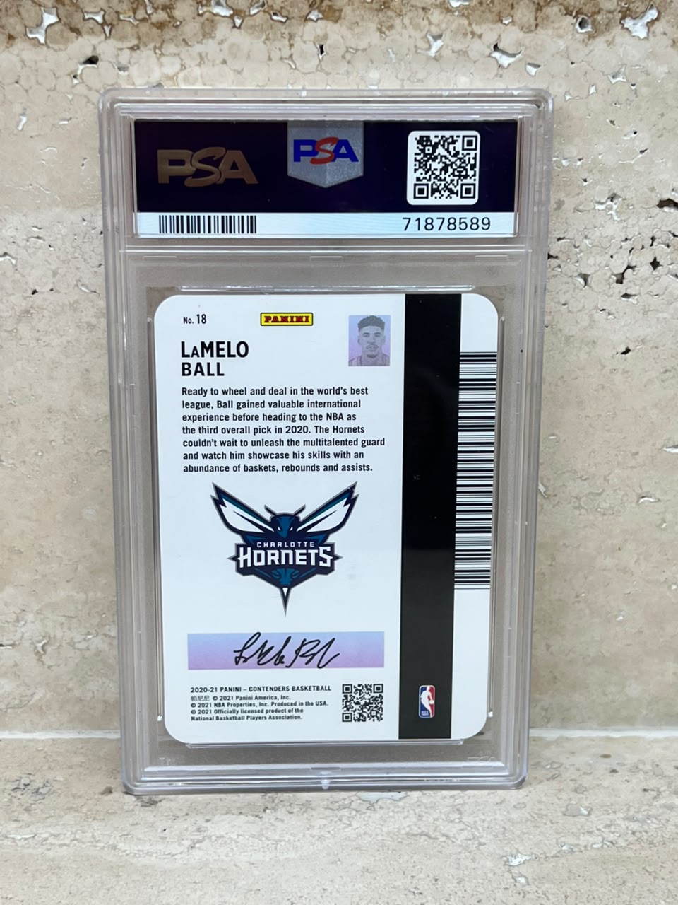 2020-21 Panini Contenders Permit to Dominate LaMelo Ball Rookie Card #18 PSA 9 MINT