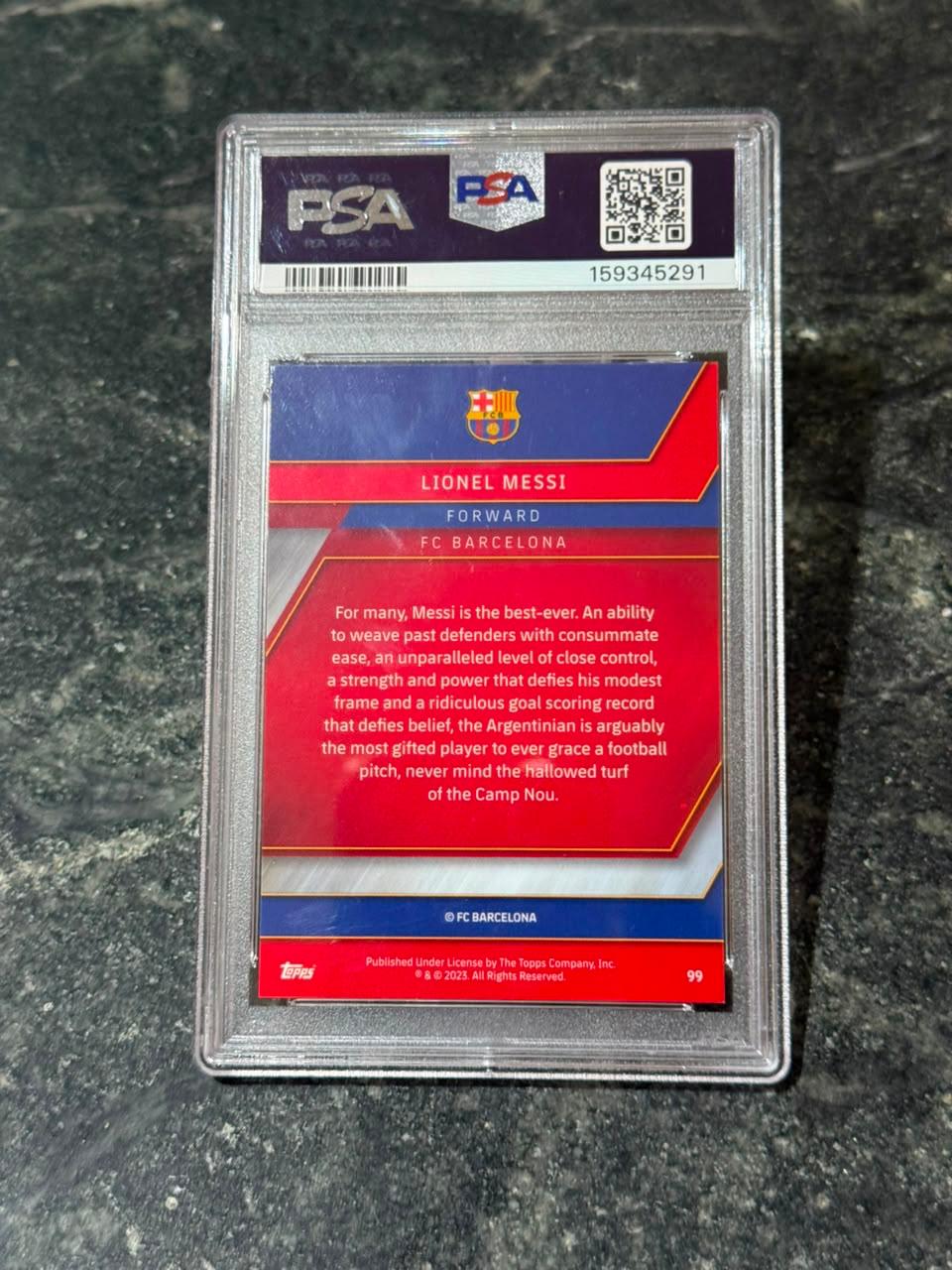 Lionel Messi 2022 Topps Chrome FC Barcelona X-Fractor