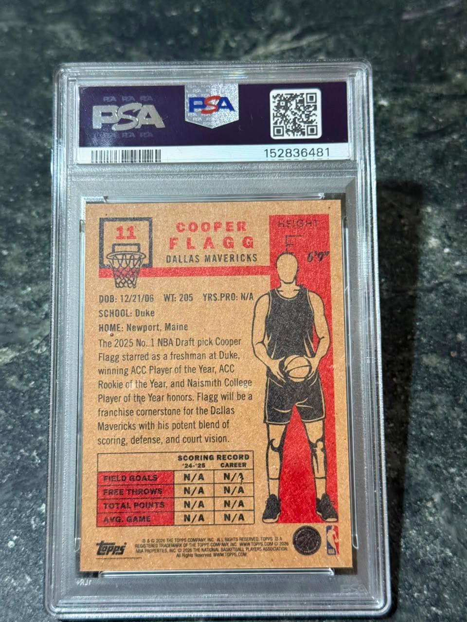 Cooper Flagg 2026 Topps Living Rookie Card