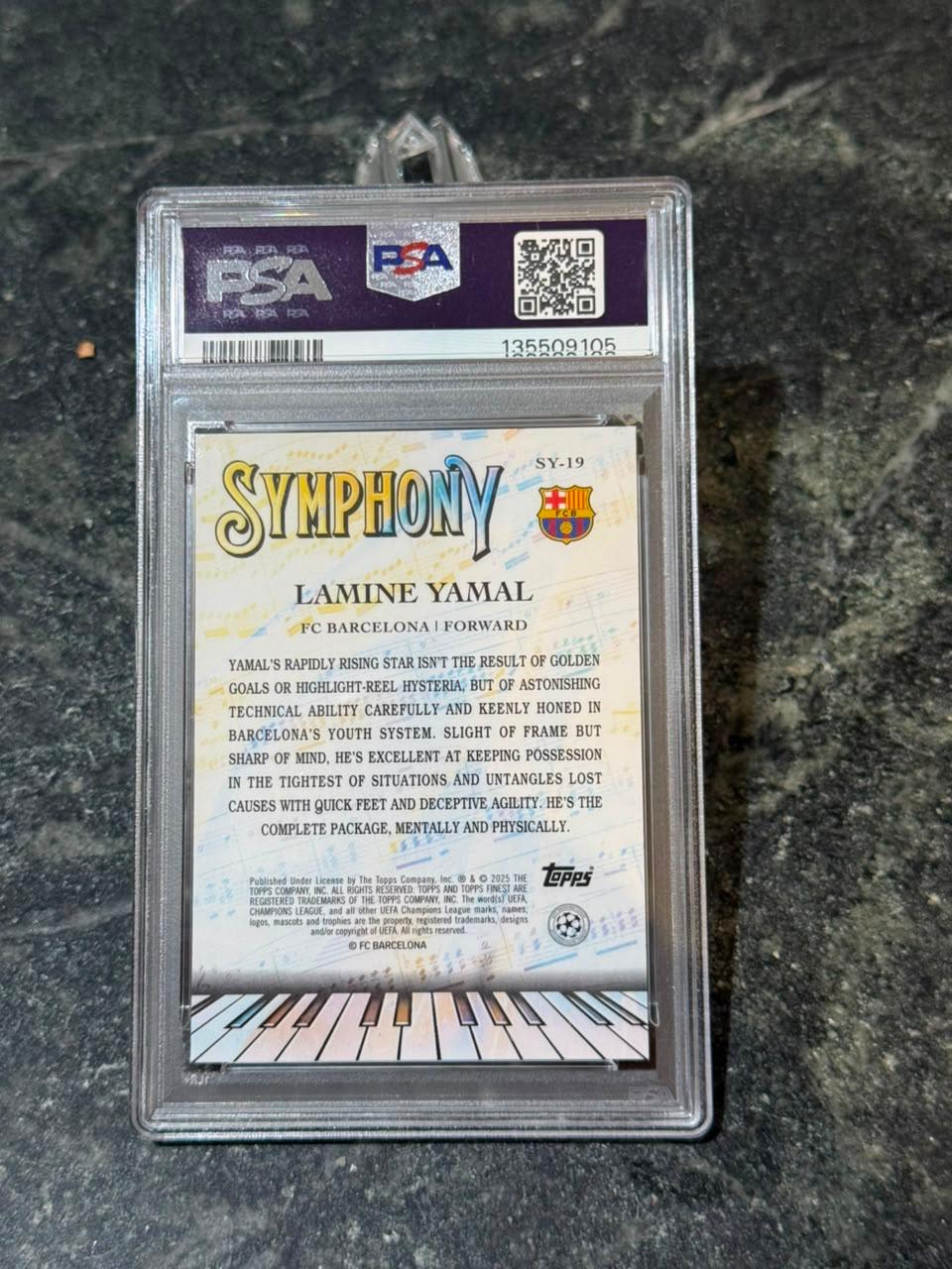 Lamine Yamal 2024-25 Topps Finest UCC Symphony Purple /299