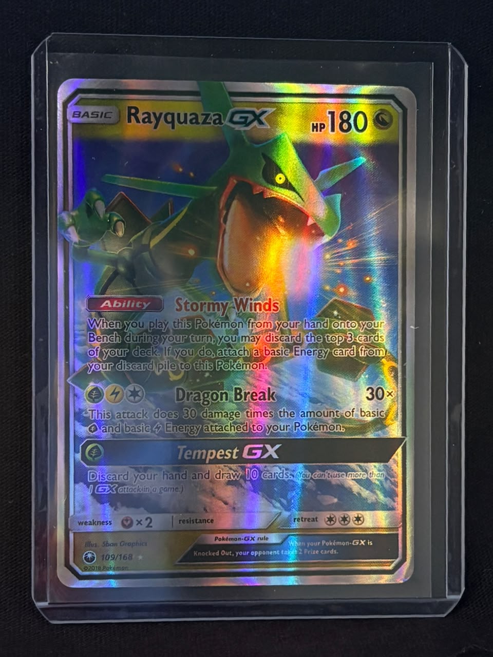 CARTA POKEMON Rayquaza GX 109/168