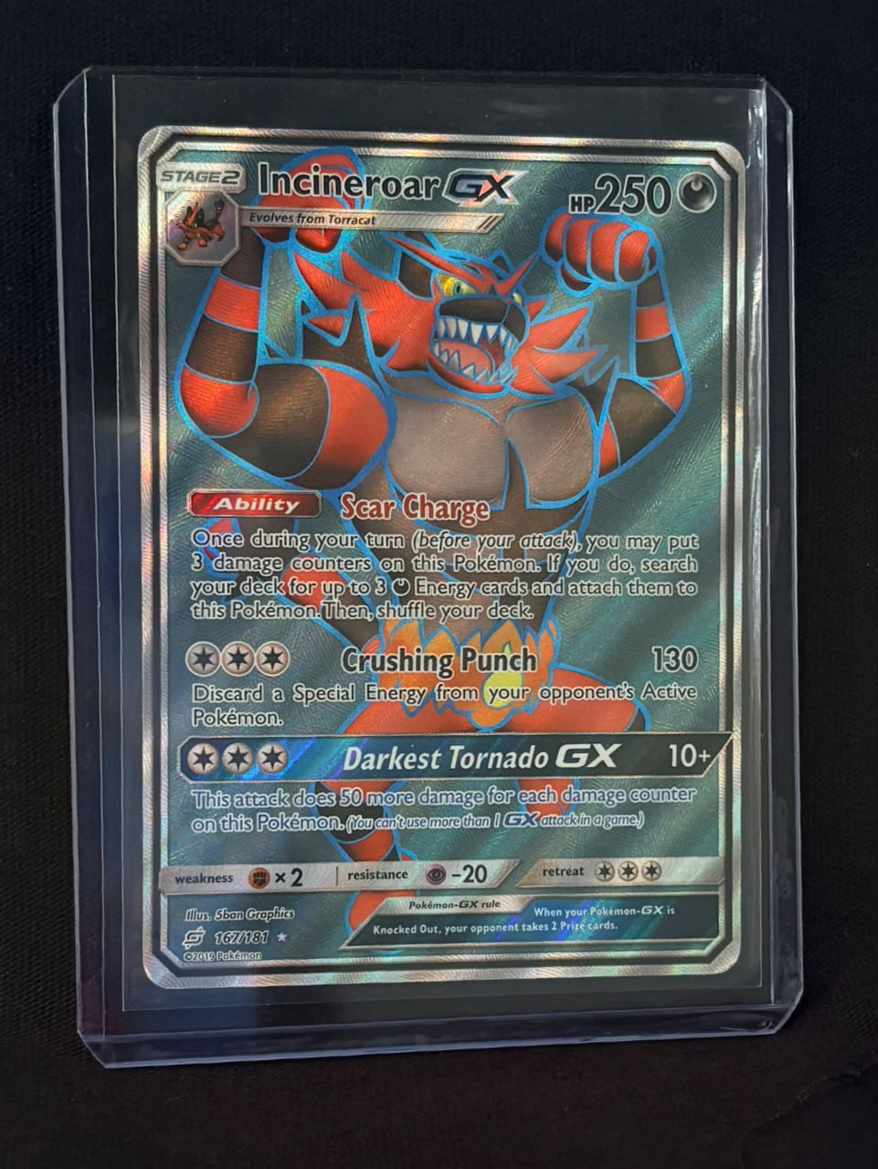 CARTA POKEMON Incineroar GX 167/181 – Full Art
