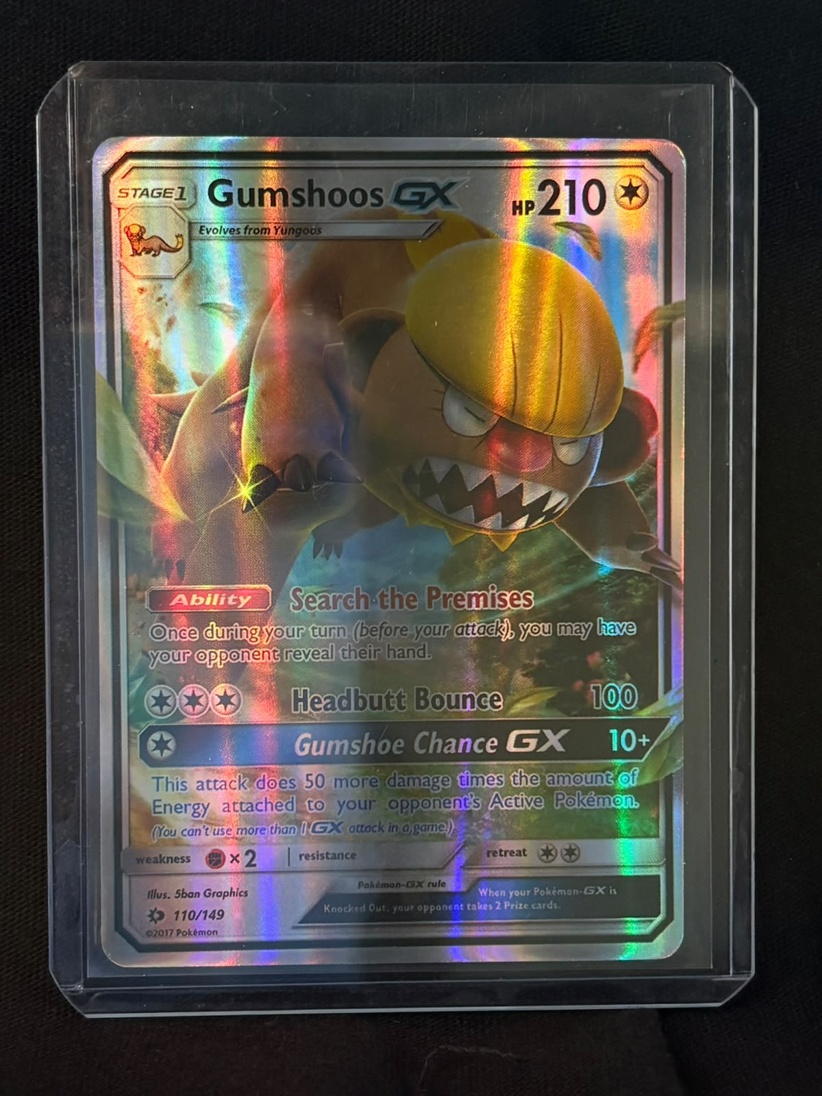 CARTA POKEMON Gumshoos GX 110/149