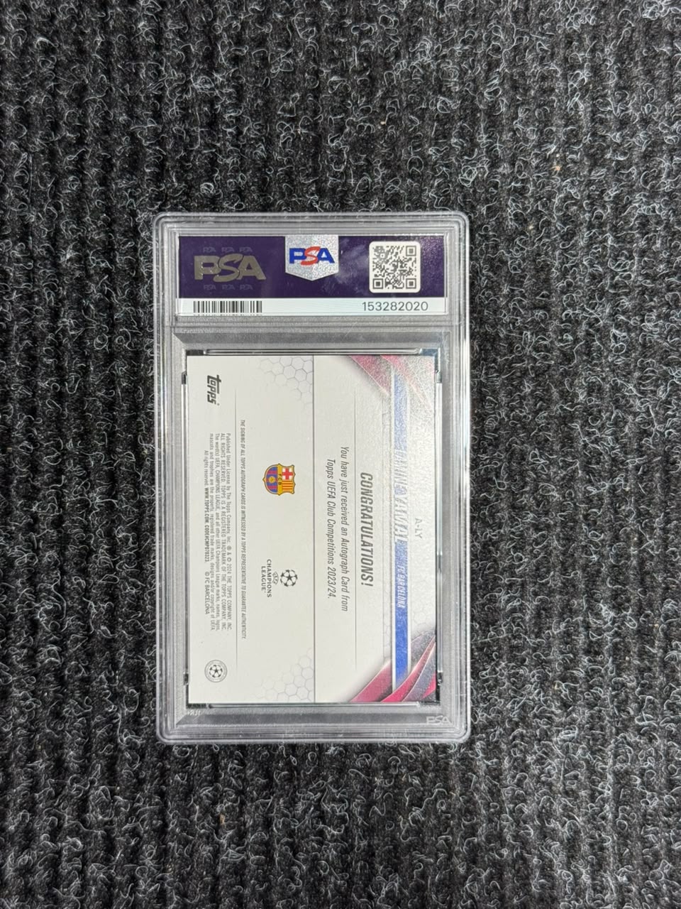 Lamine Yamal 2023-24 Topps UEFA Champions League Autograph