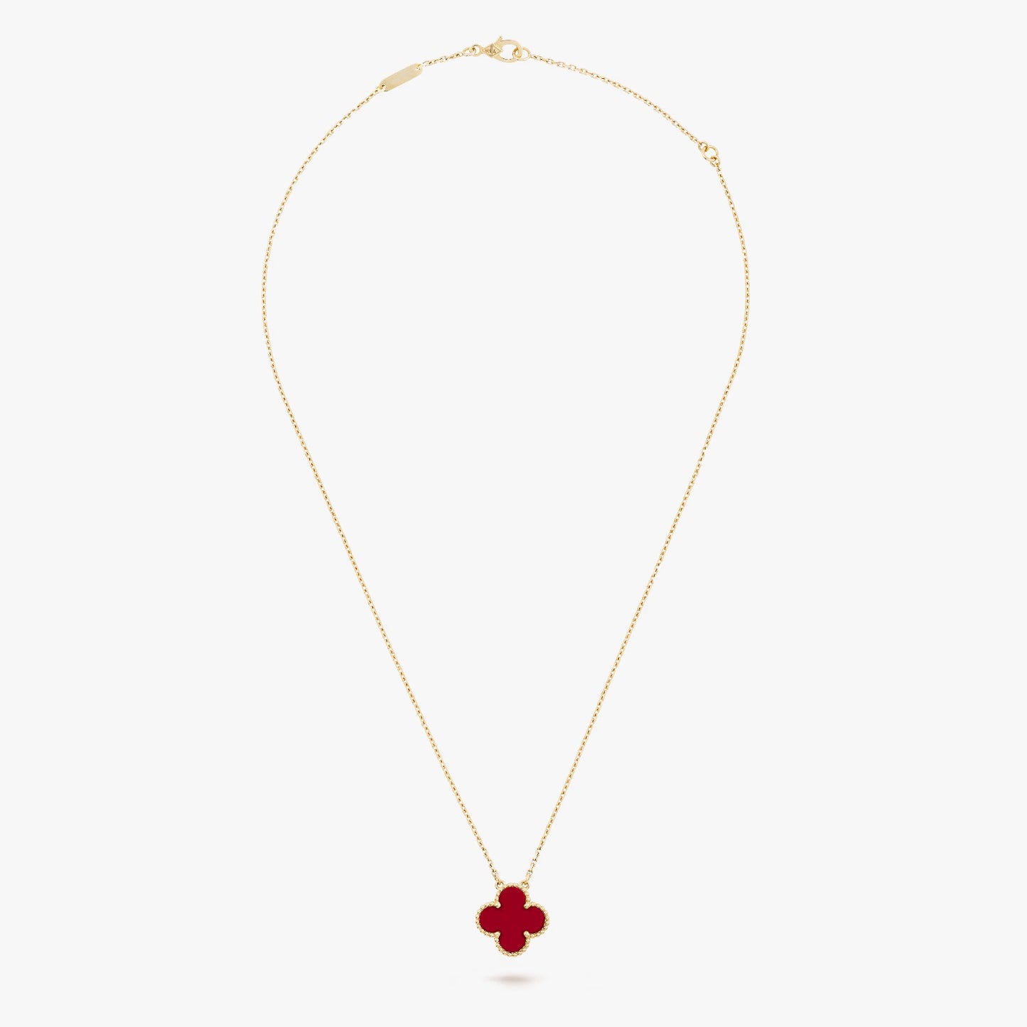 Necklace Tipo Van Cleef & Arpels Vintage Alhambra red