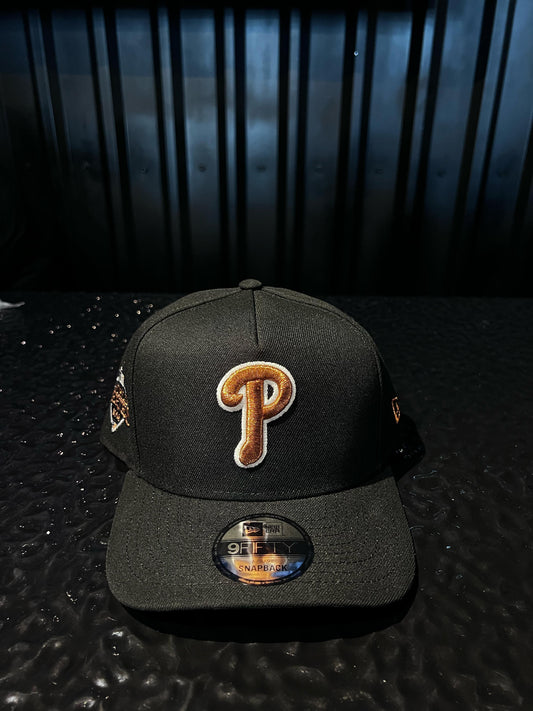 GORRA NEW ERA PHILLIES WORL SERIES BLACK BRONZE SNAPBACK
