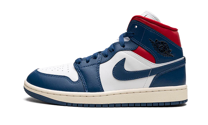 Air Jordan 1 Mid French Blue Gym Red (W)