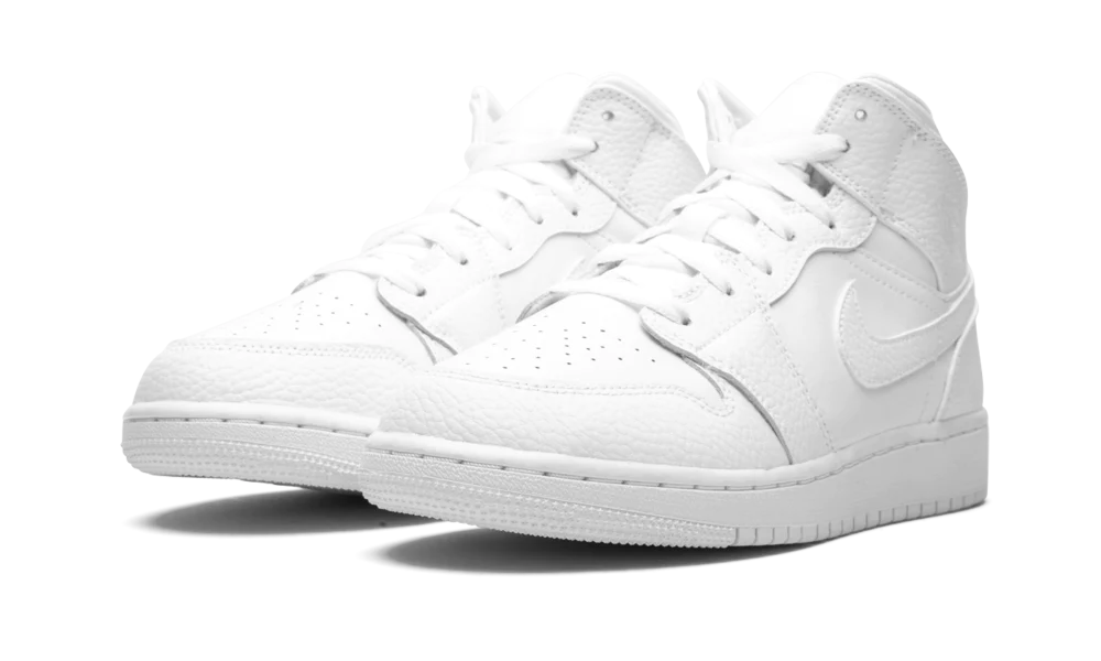 Air Jordan 1 Mid Triple White (2023) (GS)