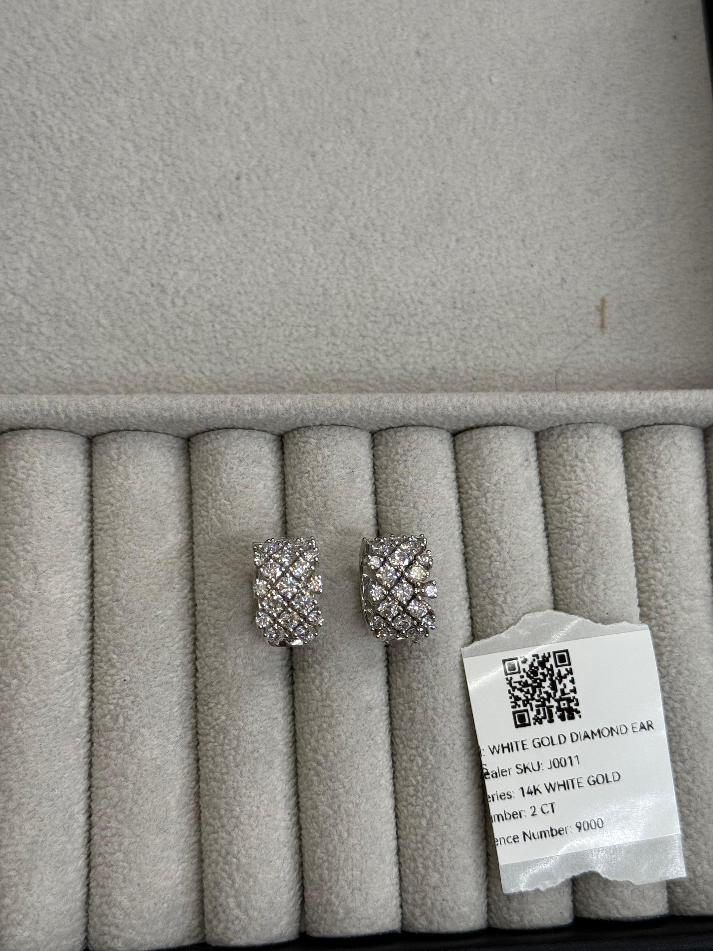 Aretes de diamantes oro 14k
