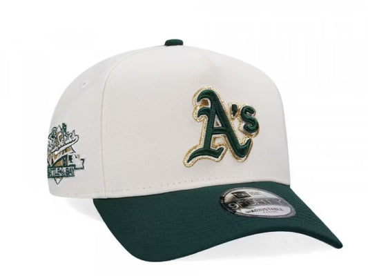 GORRA NEW ERA ATHLETICS WORLD SERIES 1989 BEIGE GREEN GOLD