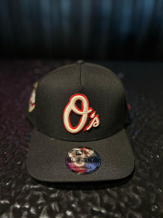 GORRA NEW ERA ORIOLES 50TH BLACK/RED SNAPBACK