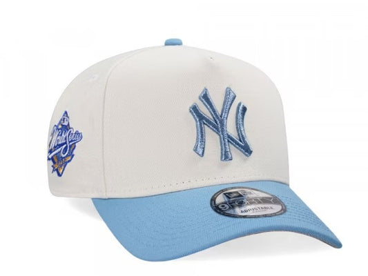 GORRA NEW ERA YANKEES WORLD SERIES CREAM BLUE