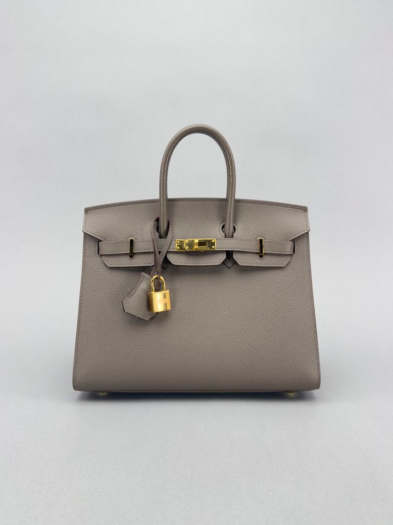 Hermes Birkin 25 Epson Etain Gold Hardware