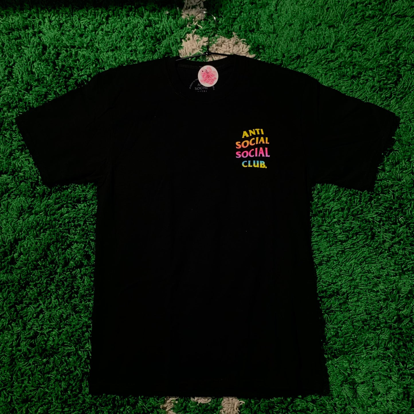 Anti Social Social Club T-shirt Black Rainbow
