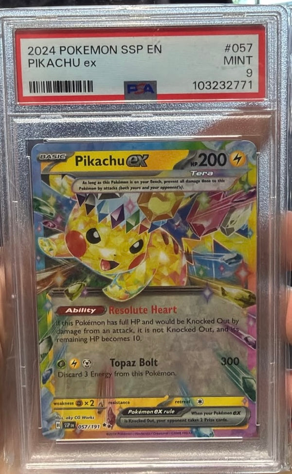 CARTA POKEMON Pikachu ex #057 Mint 9