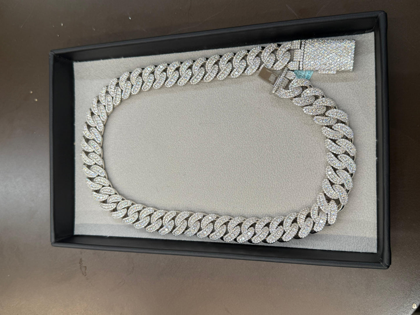 Pulsera Gruesa Plata Moisanita