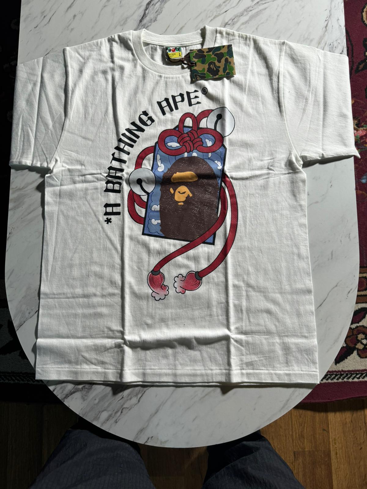 A Bathing Ape Japanese Traditional Charm White Tee