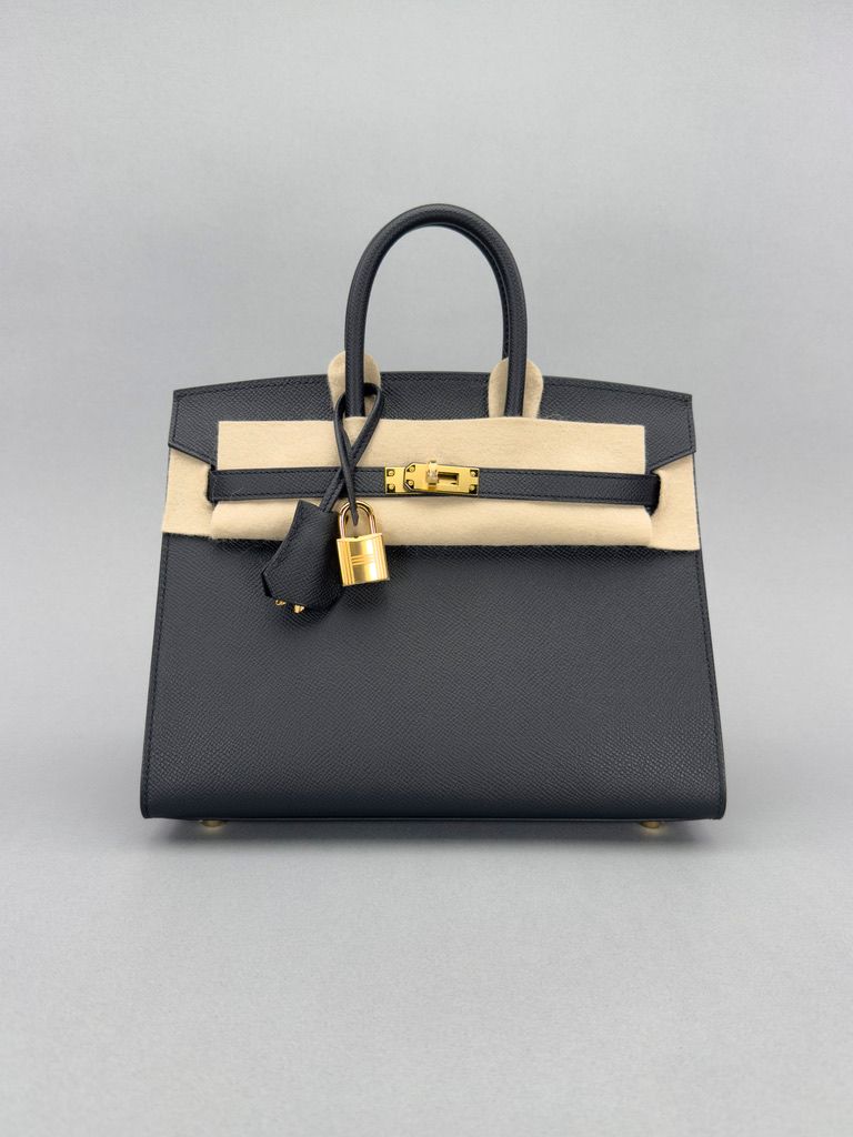 Hermes Birkin 25 Epsom Black Gold Hardware