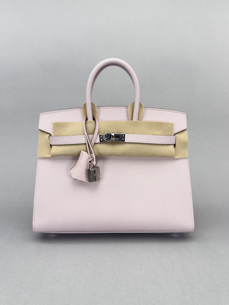 Hermes Birkin 25 Epsom Mauve Pale Palladium Hardware