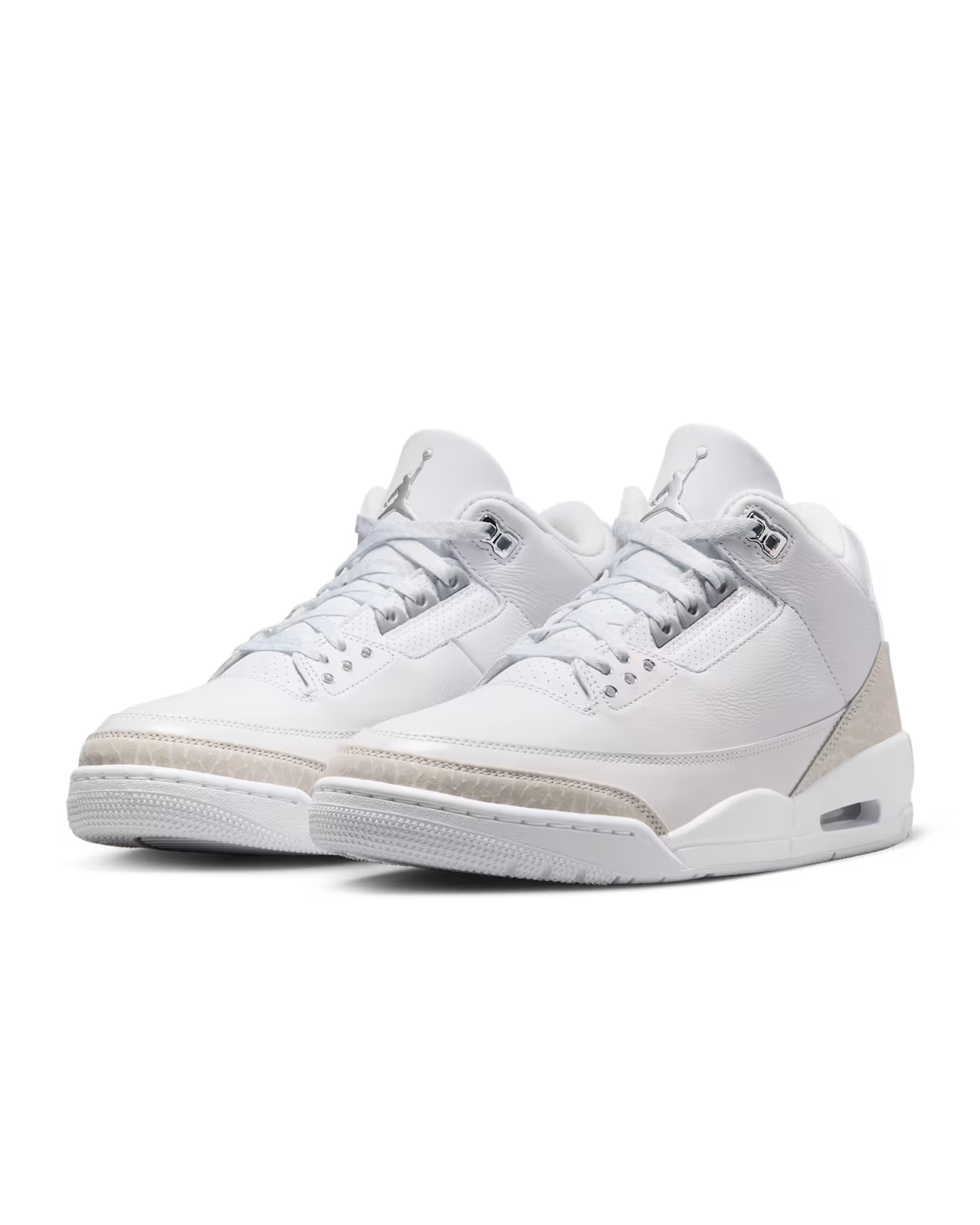 Air Jordan 3 White and Silver