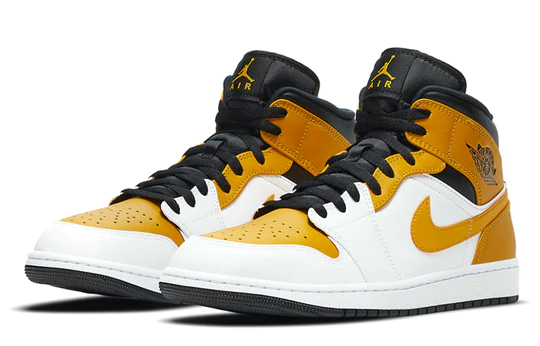 Air Jordan 1 Mid University Gold Black