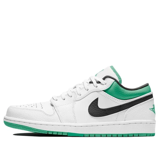 Air Jordan 1 Low White Lucky Green Black DROP SHOP