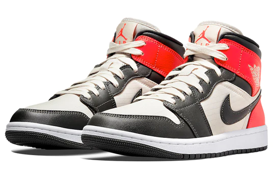 Air Jordan 1 Mid Newsprint Light Orewood Brown (W)