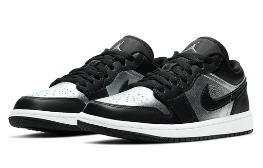Air Jordan 1 Low SE Black Metallic Silver (W)