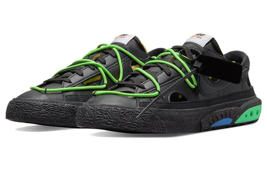 Blazer Low Off-White Black Electro Green