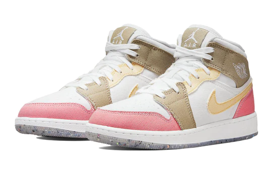 Air Jordan 1 Mid SE Pastel Vivid Green Grind (GS)