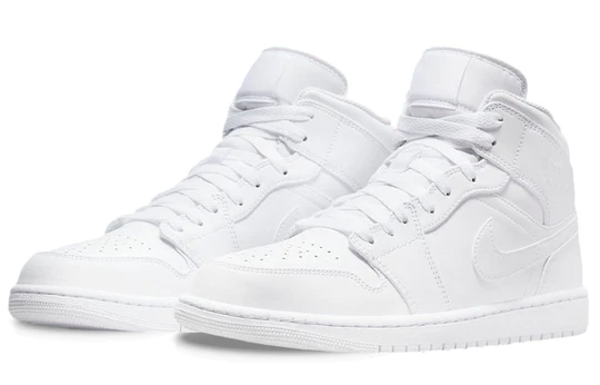 Air Jordan 1 Mid Triple White (2022)