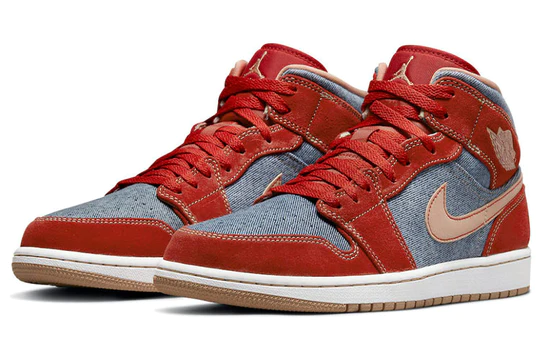 Air Jordan 1 Mid Denim Red SEMINUEVO