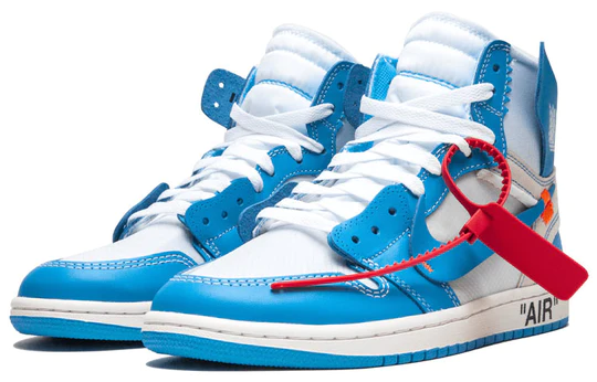 Air Jordan 1 Retro High Off-White University Blue (SEMINUEVO / NO BOX)