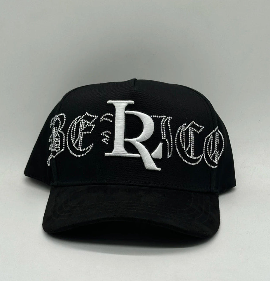 Gorra Toto Hats Luis R Black White Diamonds