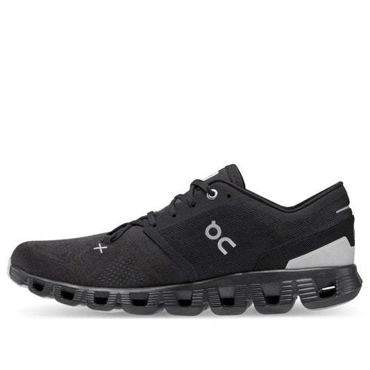 On Running Cloud X 3 Running Shoes Black Light Grey