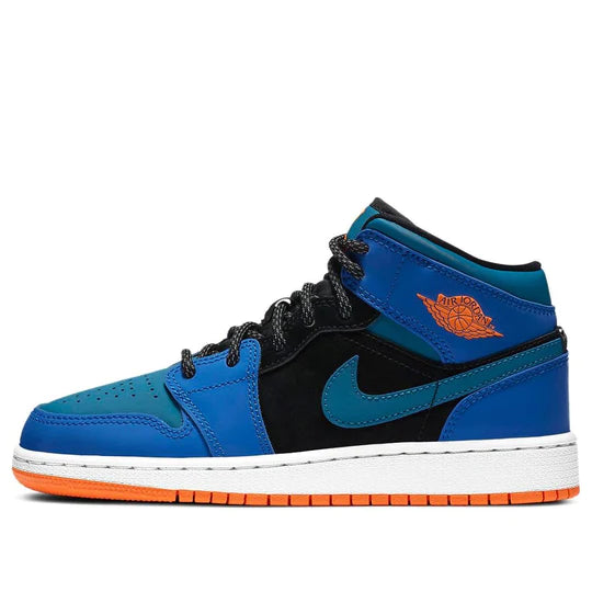 Jordan 1 Mid Racer Blue Green Abyss (GS)